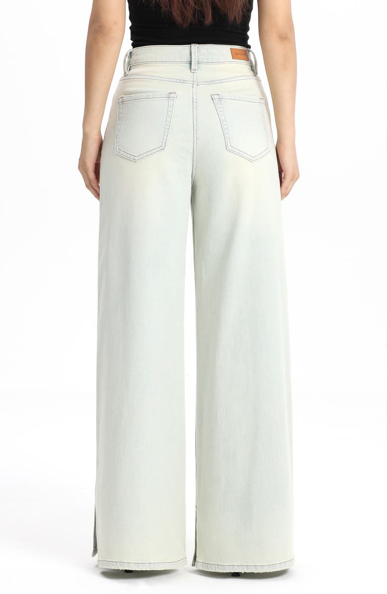Bayeas Side Slit Wide Leg Jeans, Alternate, color, Light Blue