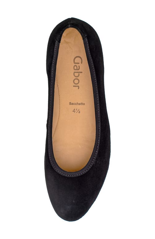 Gabor Suede Wedge Pump In Black