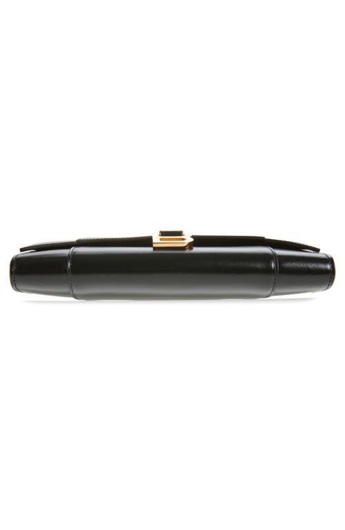 Balenciaga Hourglass Leather Top Handle Clutch