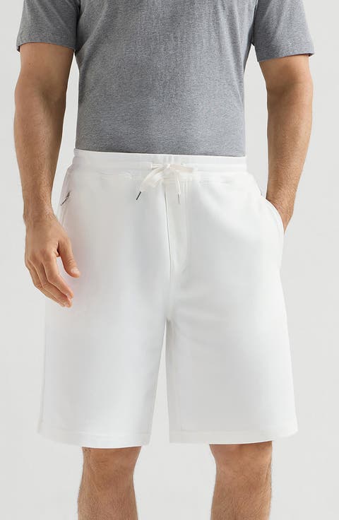 Techno cotton French terry Bermuda shorts