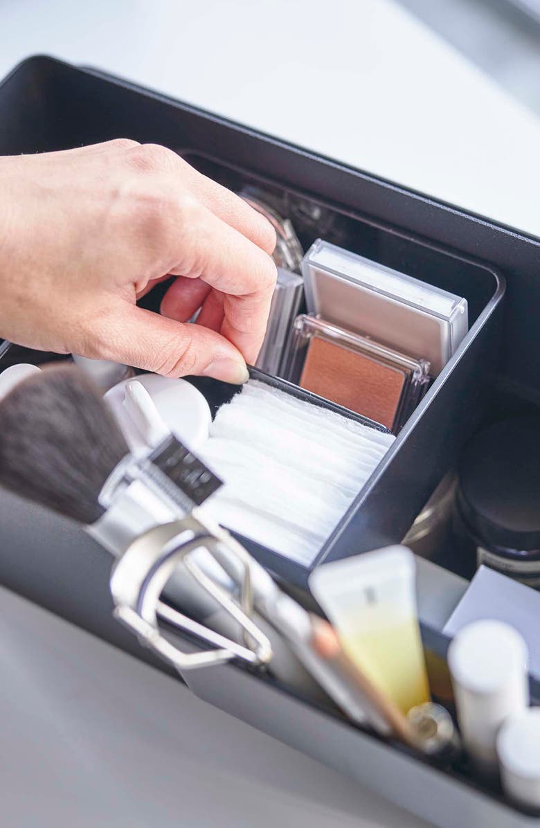 Yamazaki Makeup Organizer, Alternate, color, Black