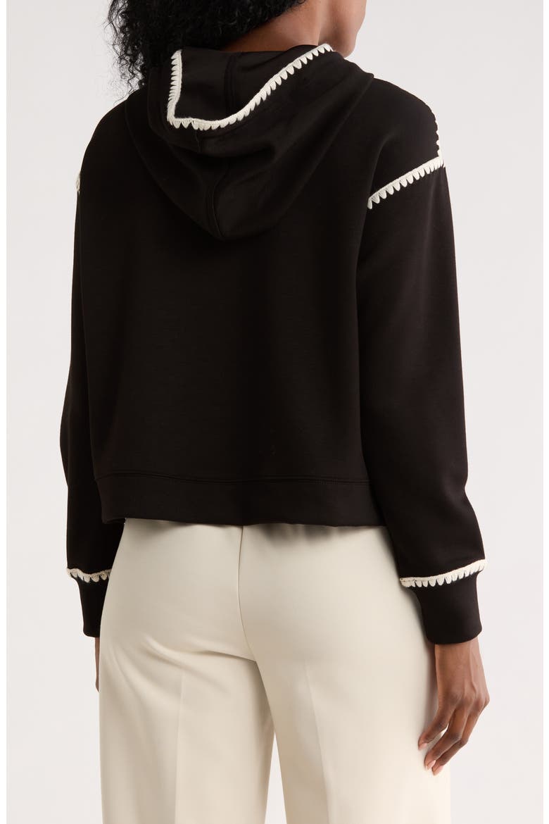 Whipstitch Trim Hoodie, Alternate, color, BLACK