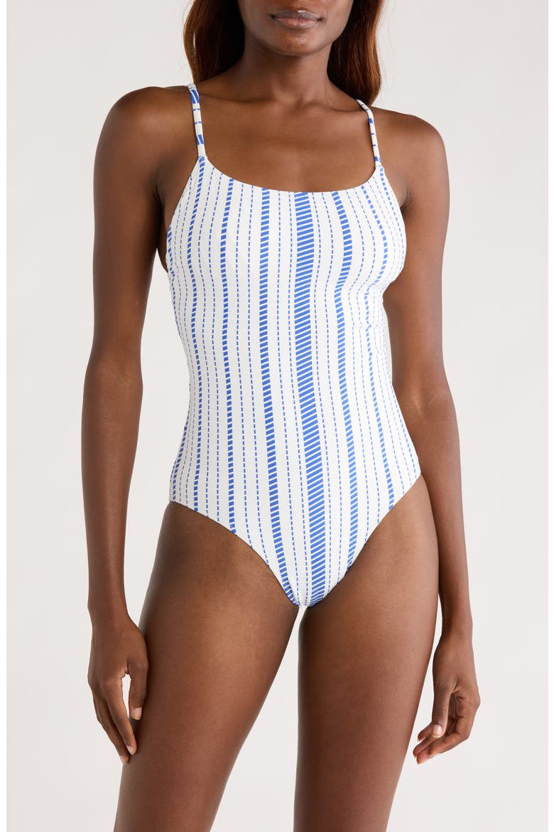 Elene One-Piece Swimsuit, Main, color, TIKI AZURE