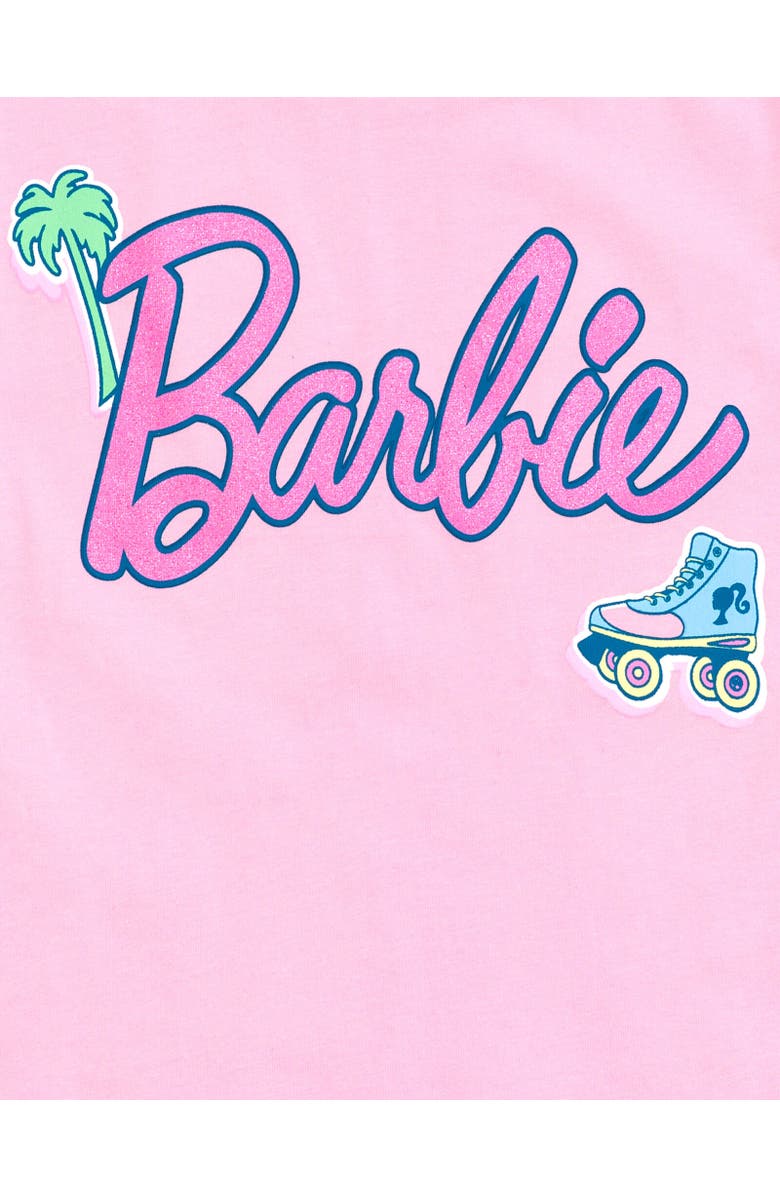 Barbie T-Shirt & Chambray Shorts Set, Alternate, color, Pink