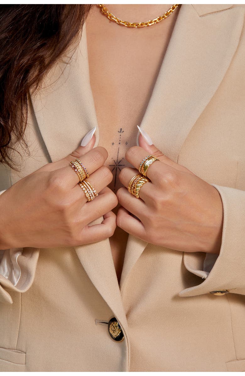 Bony Levy 14K Gold Amethyst Stacking Ring, Alternate, color,