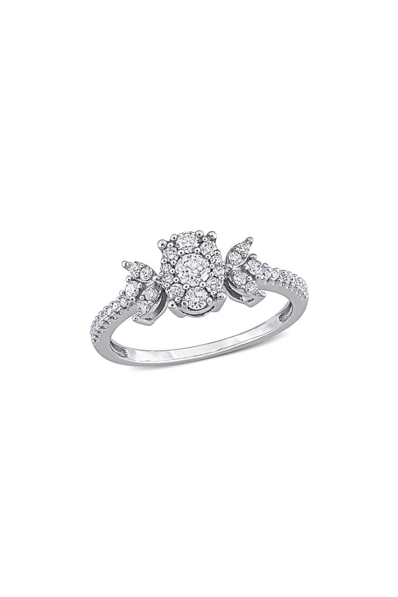 Diamond Floral Ring - 0.48ct., Main, color, WHITE GOLD