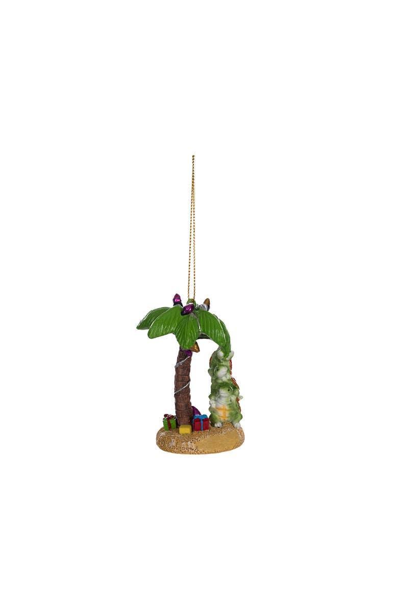 Palm With Sea Turtle Tree Ornament, Main, color, Green