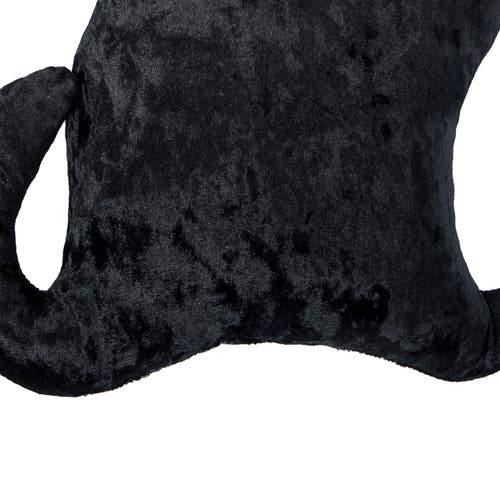 C & F Home C&f Home Black Cat Shaped Halloween Accent Pillow 12.5" X 16.5" In Black