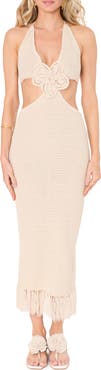 Capittana Starla Cutout Crochet Maxi Dress
