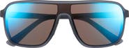 Hurley 133mm Oversize Polarized Shield Sunglasses