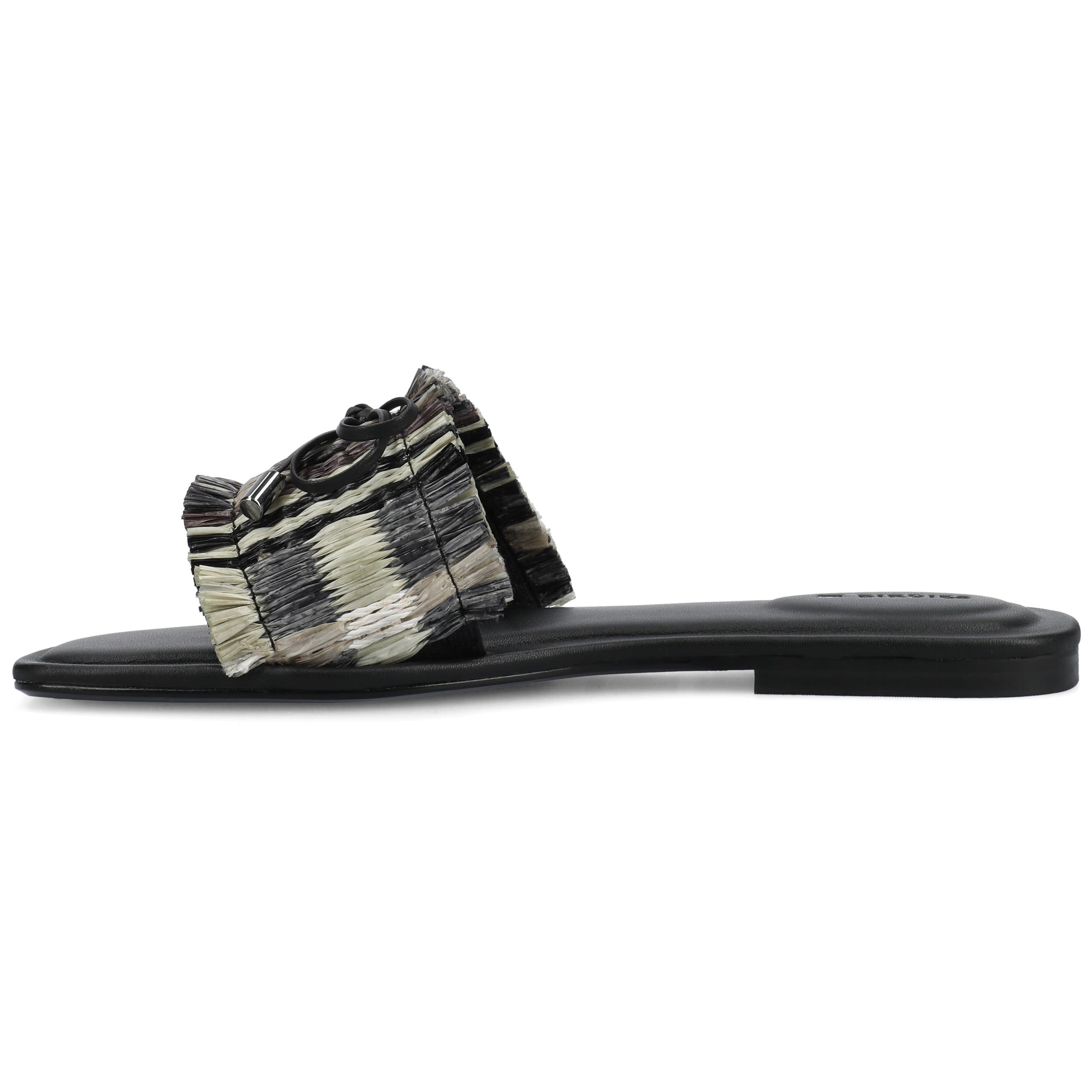 Birdies The Kiwi Bow Sandal, Alternate, color, Black Multi Raffia