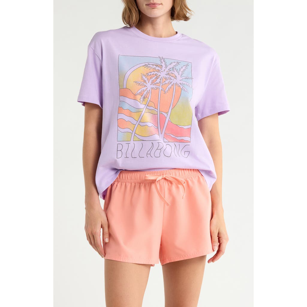 Billabong Extra Zesty Graphic T-shirt In Peaceful Lilac
