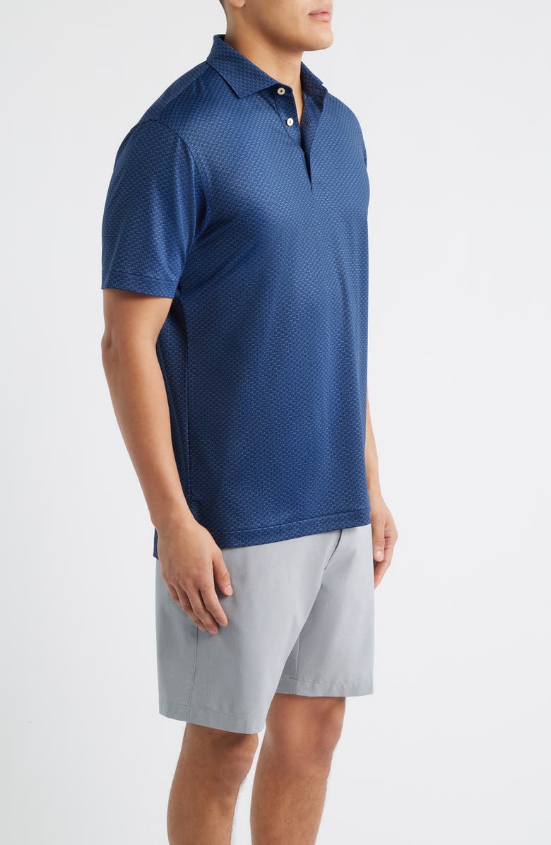Peter Millar Bunker Bar Performance Jersey Polo, Alternate, color, Navy