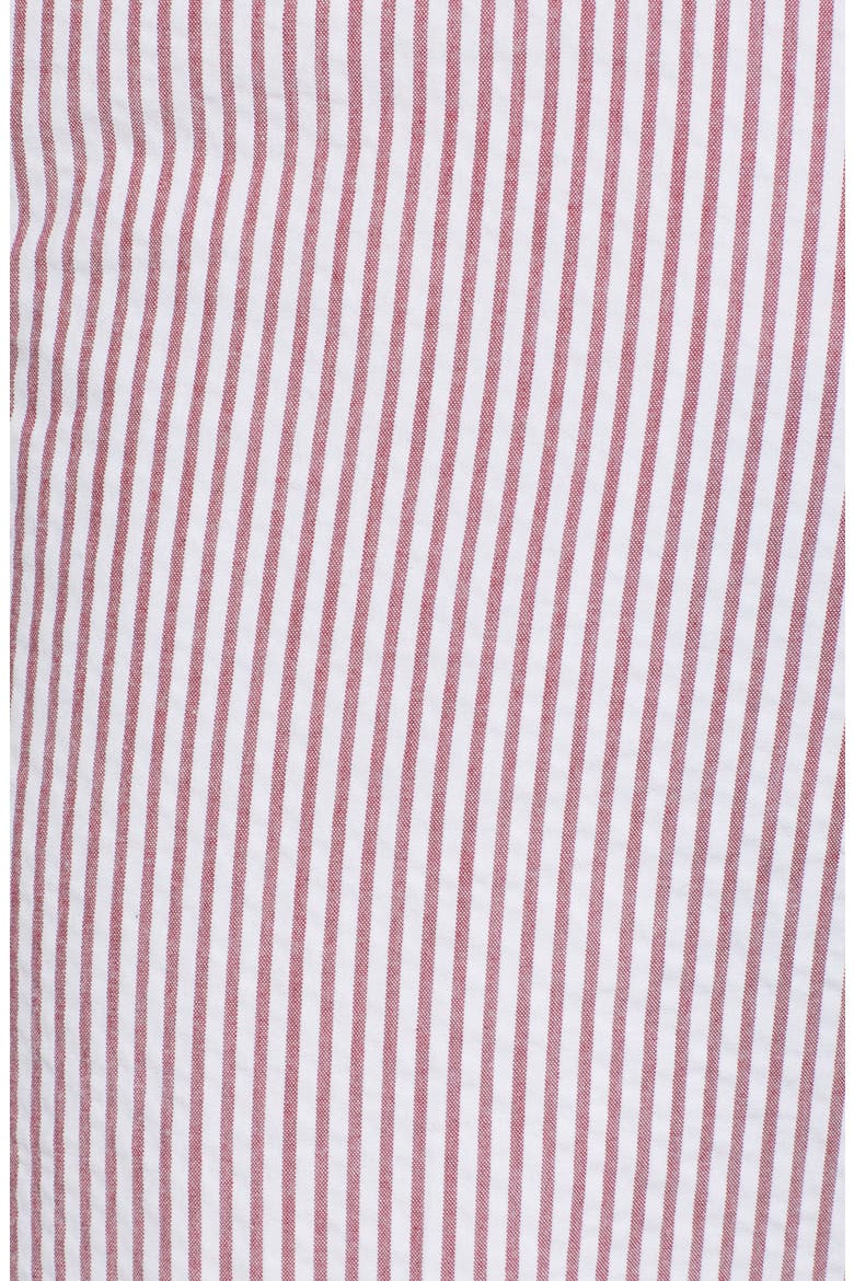 Flat Front Stripe Cotton Seersucker Pants, Alternate, color, GARNET