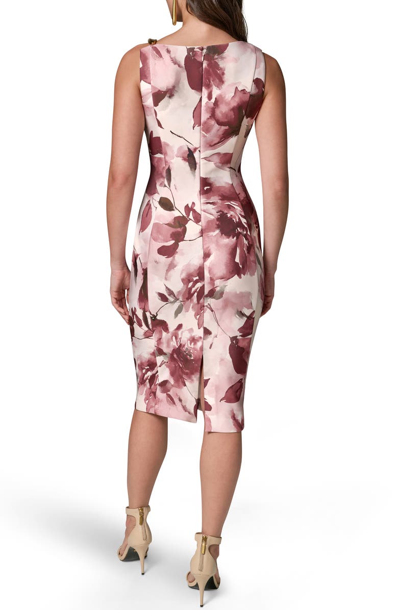 Donna Karan New York Floral Print Sleeveless Sheath Dress, Alternate, color,