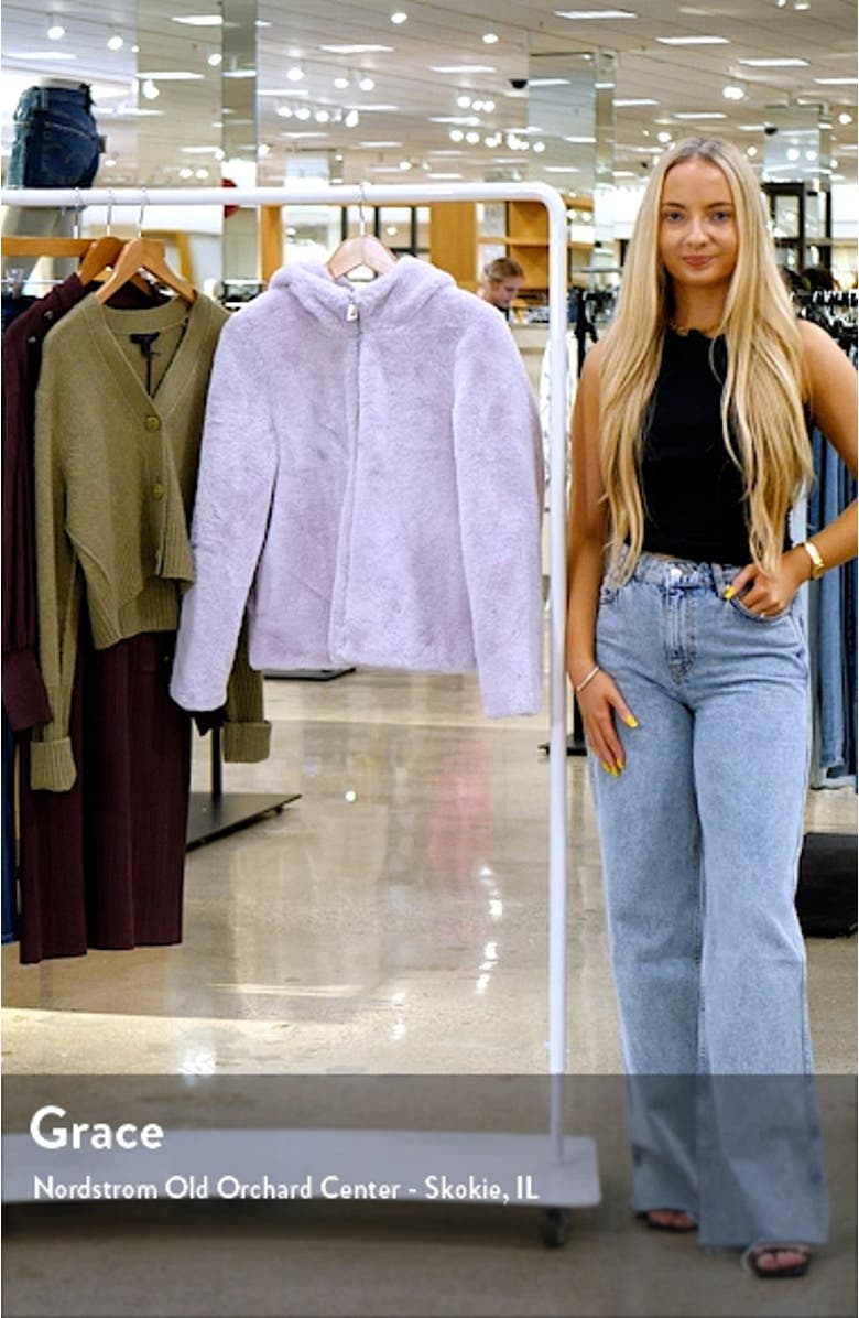 Sui Hooded Faux Fur Jacket, sales video thumbnail