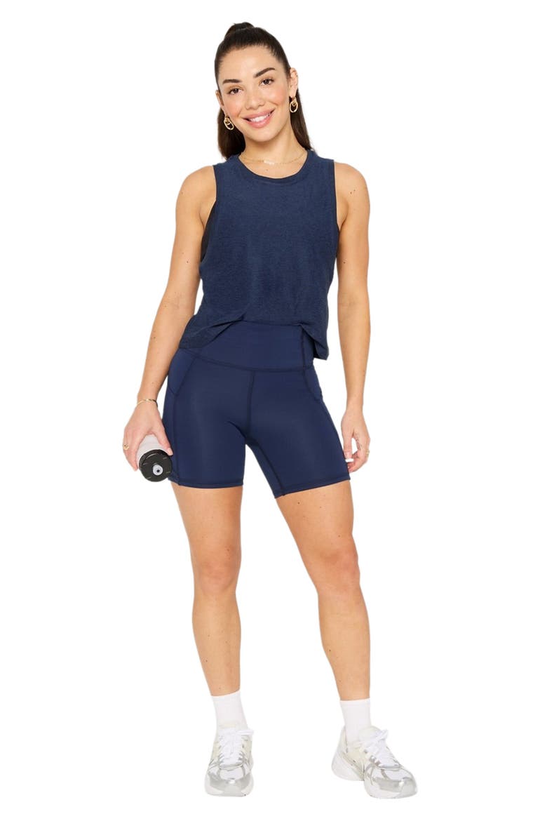 Women's Oasis PureLuxe High-Waisted 6'' Short, Alternate, color, Deep Navy