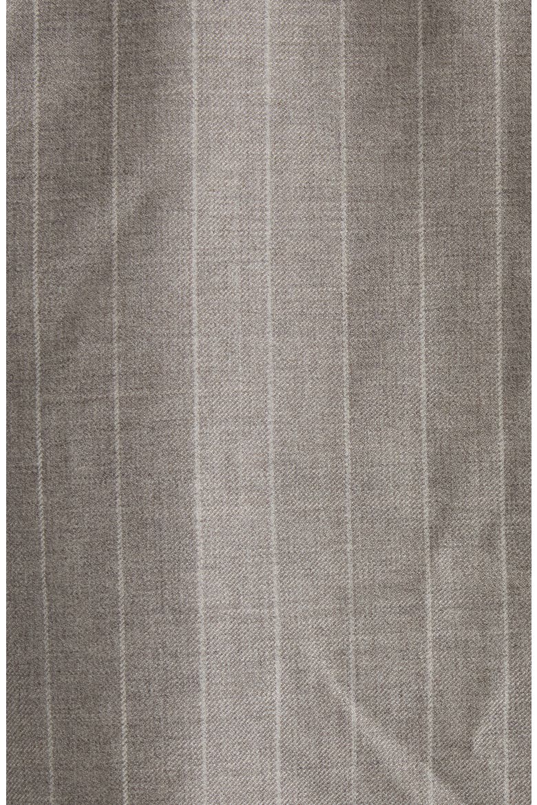 Julago Oversize Layered Pinstripe Wool Jacket, Alternate, color, WARM GREY