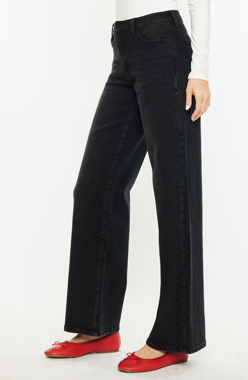Kancan Cora High Rise Wide Jeans In Black