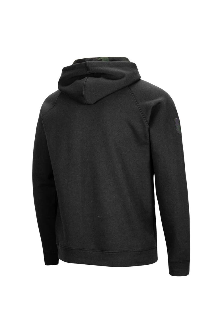 Men's Colosseum Black Georgia Tech Yellow Jackets OHT Military Appreciation Camo Pullover Hoodie, Alternate, color, Black