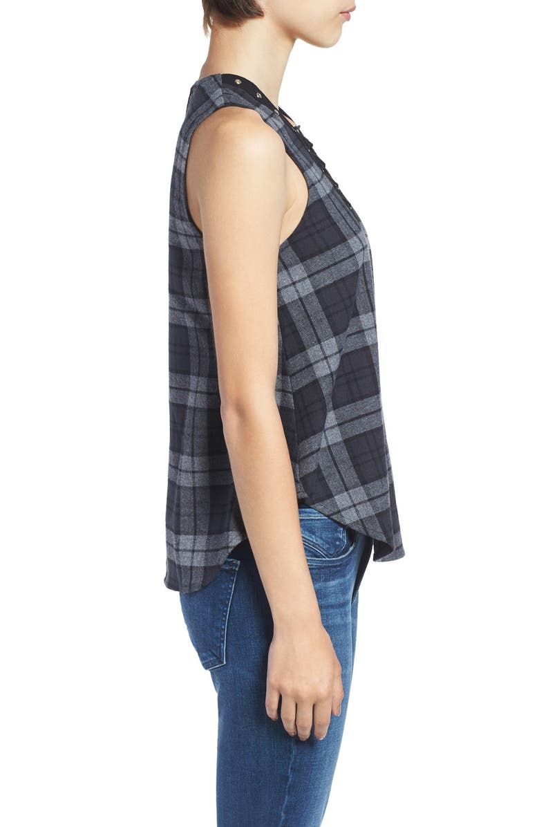 Elodie Sleeveless Plaid Top, Alternate, color,