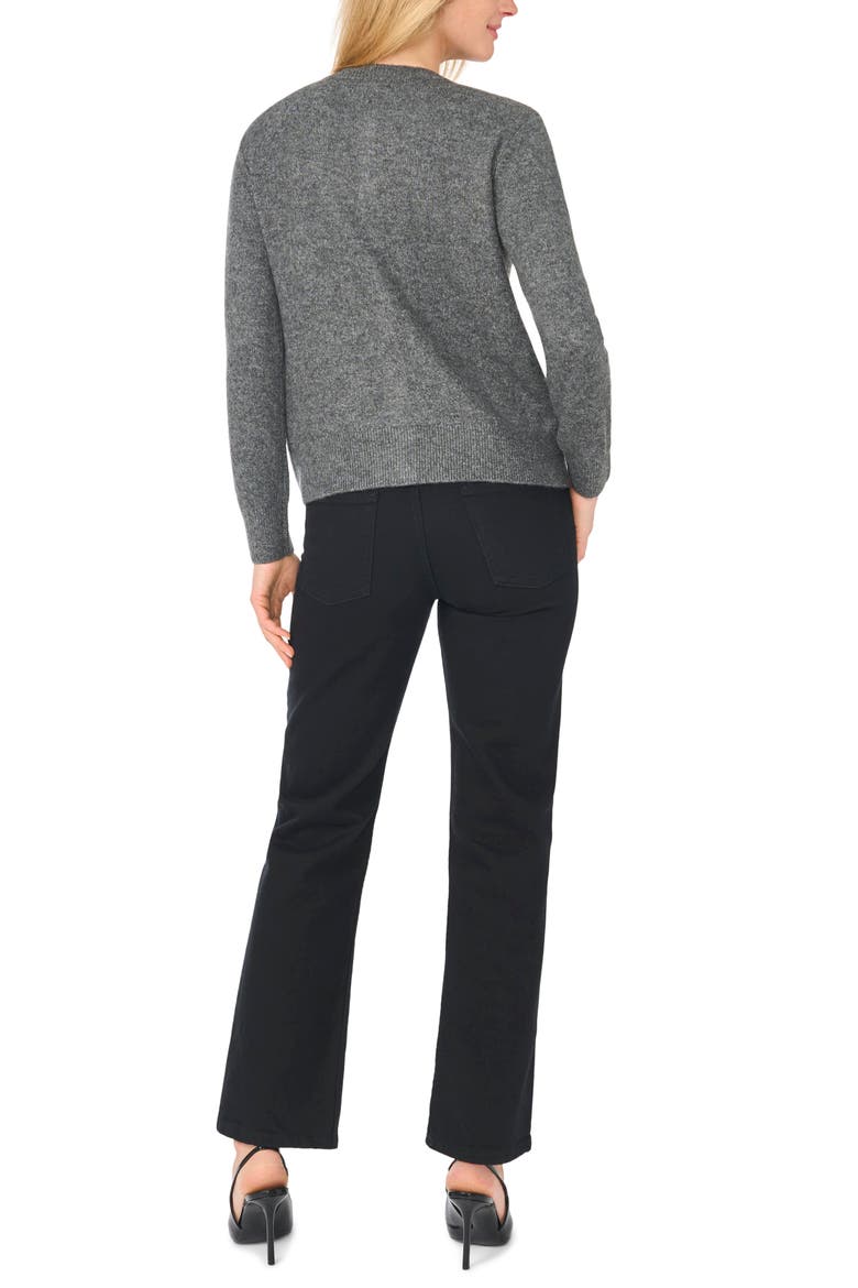 Floral Embellished Cardigan, Alternate, color, MEDIUM HEATHER GREY