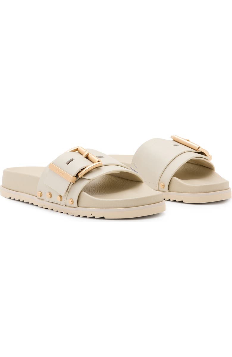 AllSaints Ellie Stud Slide Sandal, Main, color, Chalk White