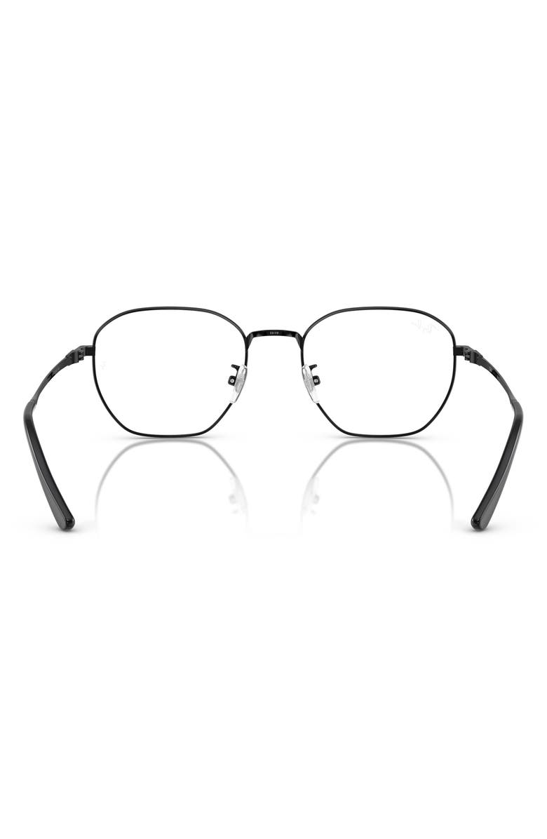 Ray-Ban 53mm Irregular Optical Glasses, Alternate, color, Black