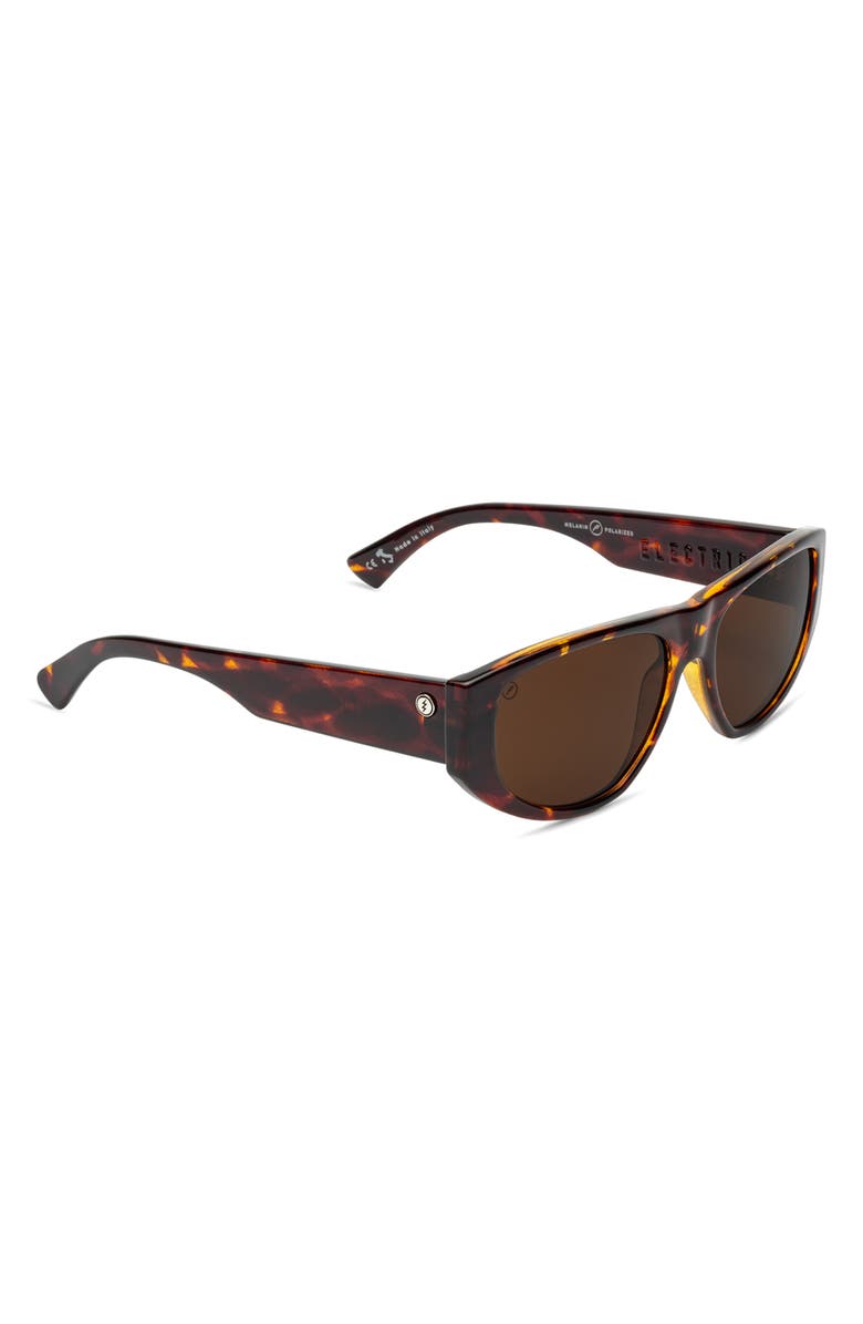Electric Stanton 45mm Polarized Cat Eye Sunglasses, Alternate, color, Gloss Tort/ Bronze Polar