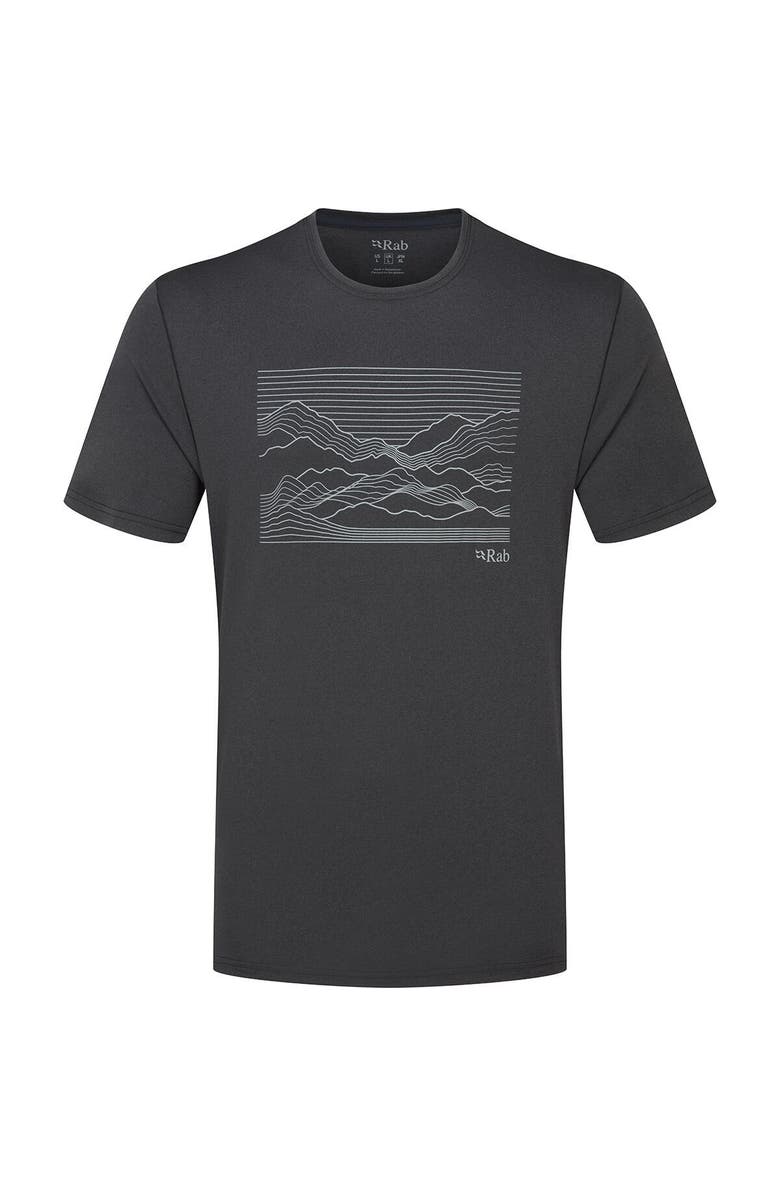 Rab Mantle Outline T-Shirt - Men's, Main, color, Ebony