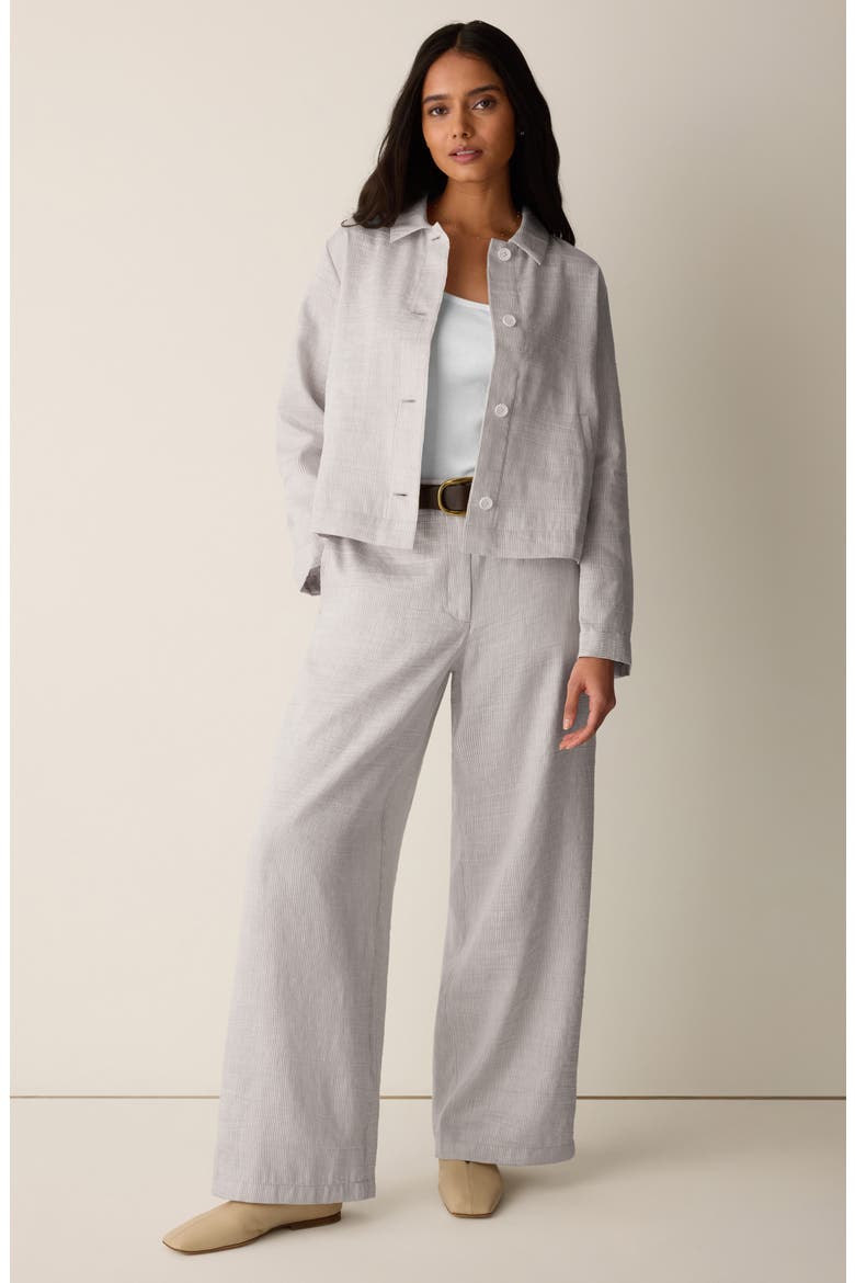 High Waist Linen Blend Wide Leg Pants, Alternate, color, WHEAT