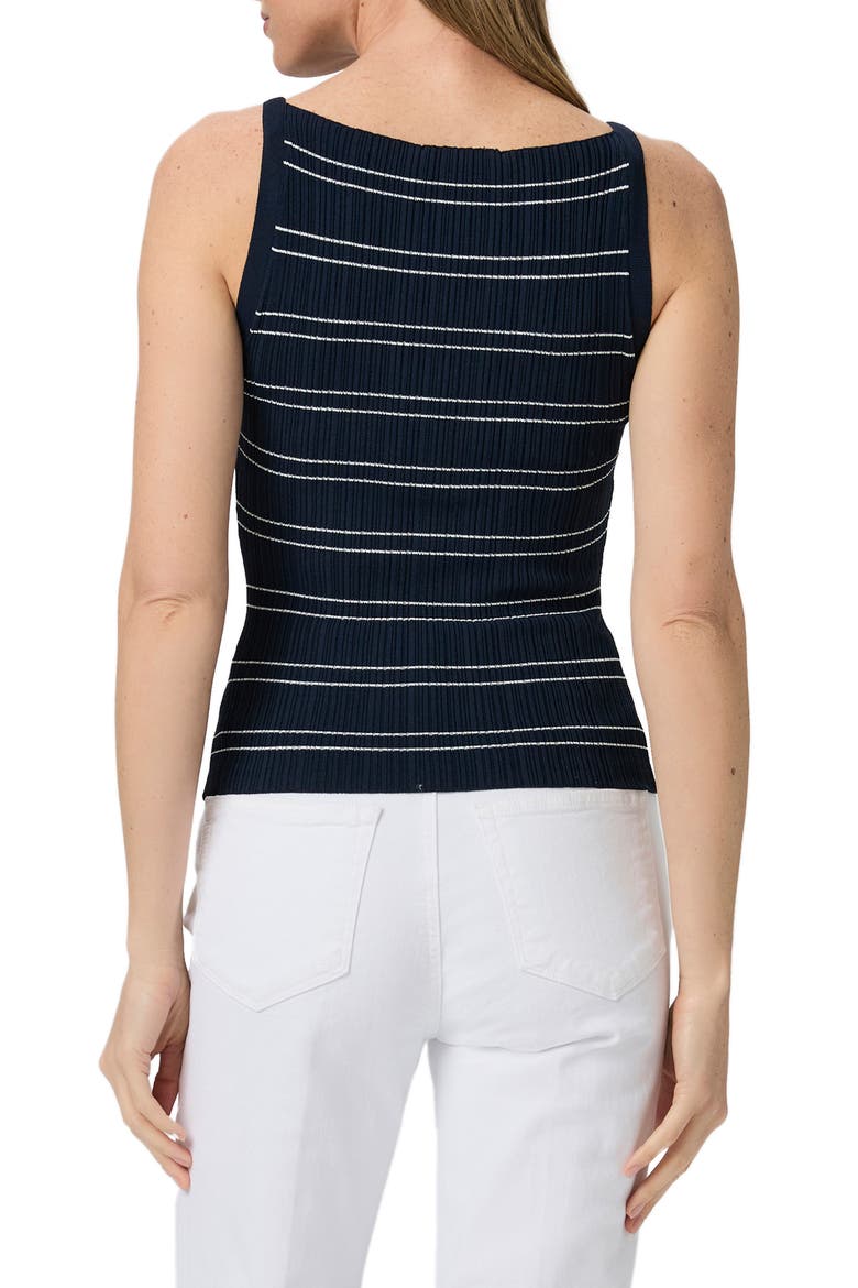 Yuelia Rib Sweater Tank, Alternate, color, DARK INKBLUE/ WHITE