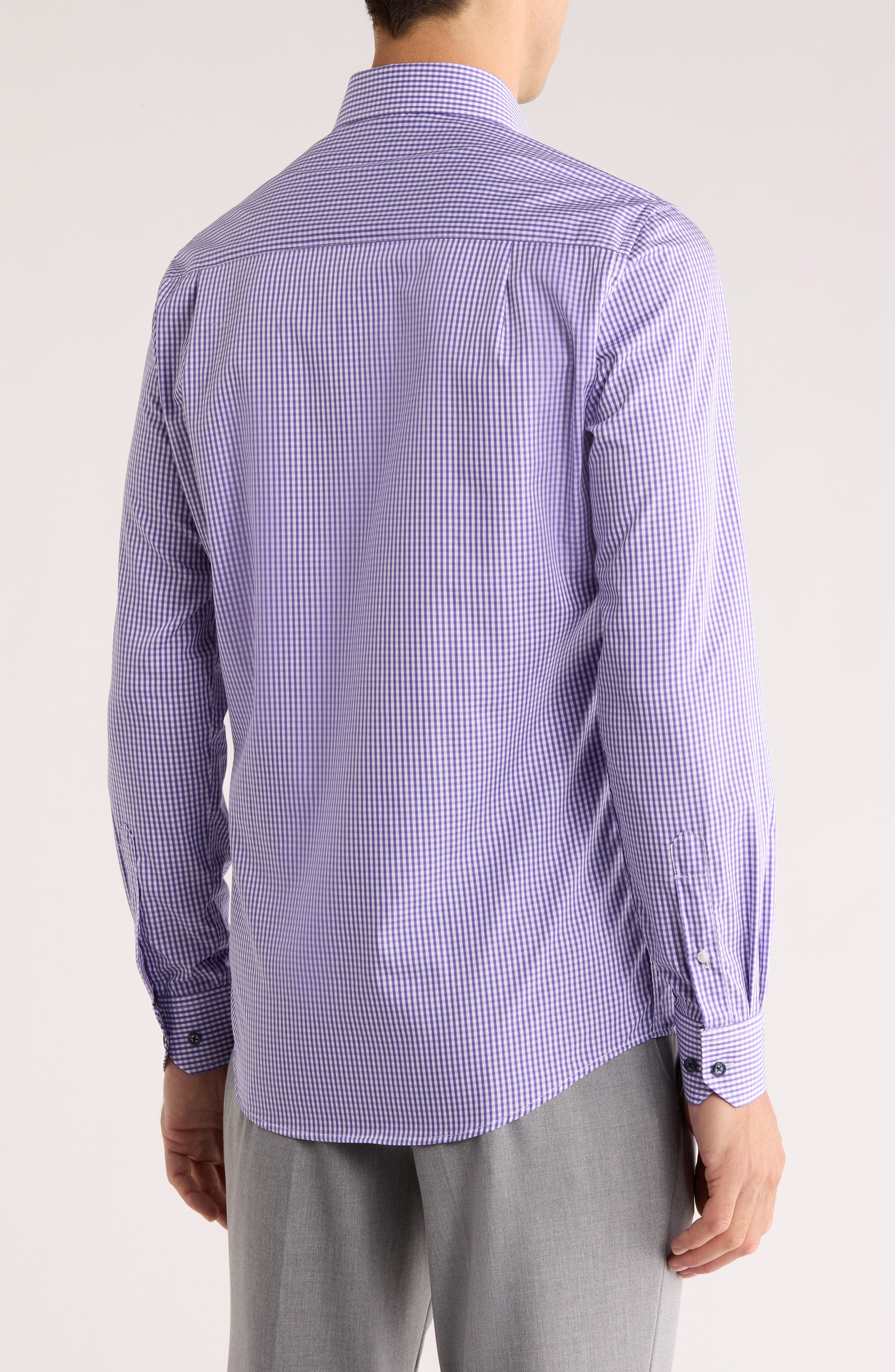 Tailored Fit Check Print Dress Shirt - image 2