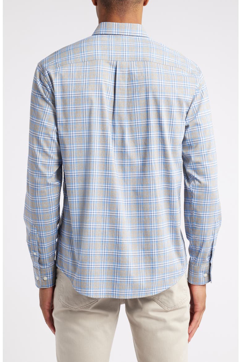Scotty Plaid Performance Button-Down Shirt, Alternate, color, NAVY