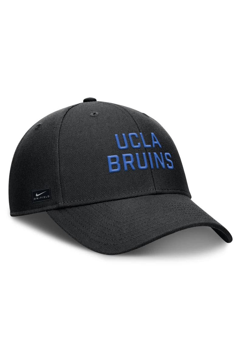 Nike Men's Nike Black UCLA Bruins Rise Practice Adjustable Hat, Alternate, color,