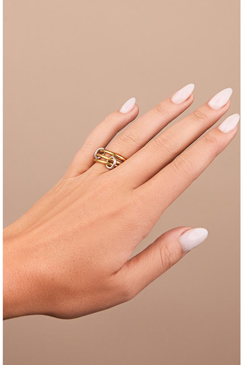 Tamsen Linked Stacking Ring, Alternate, color, DUAL TONE