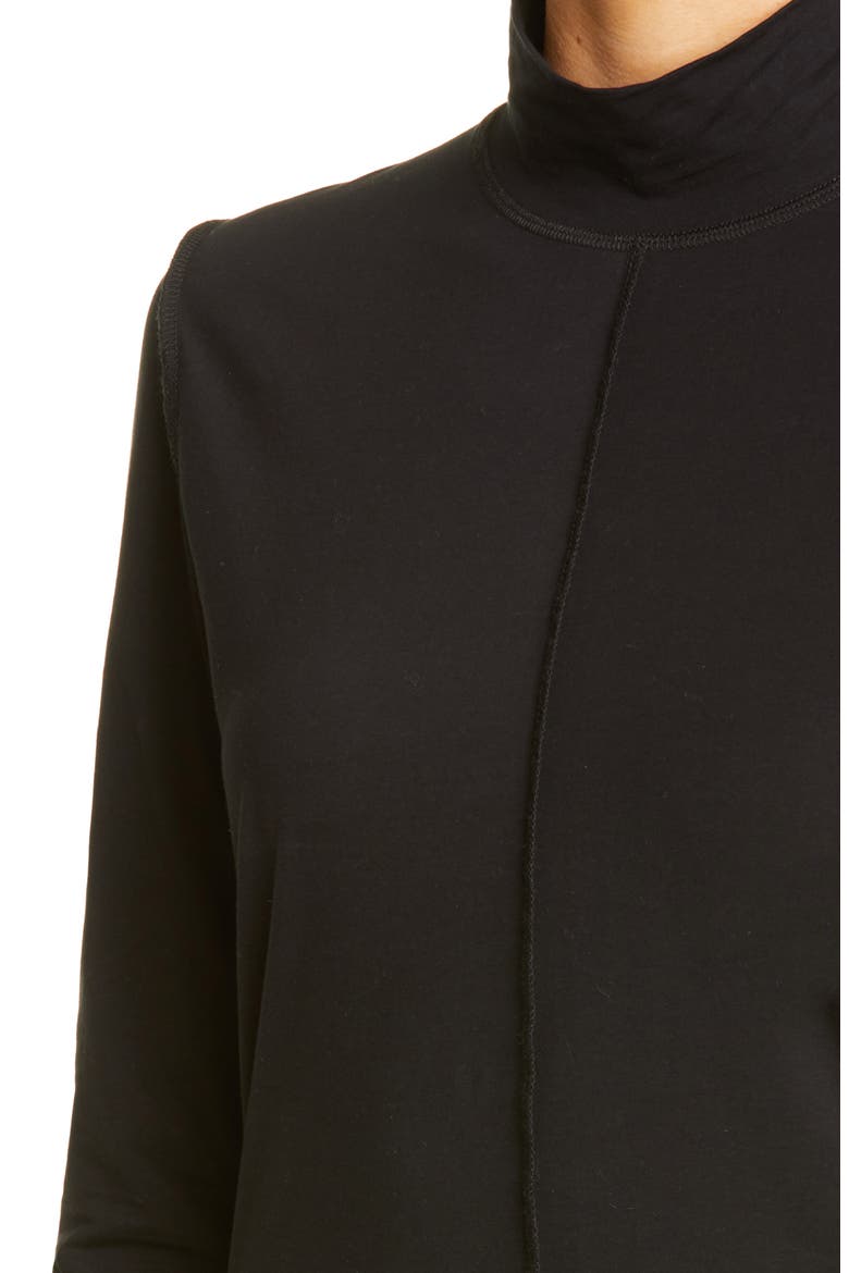 Lightweight Jersey Turtleneck, Alternate, color, BLACK