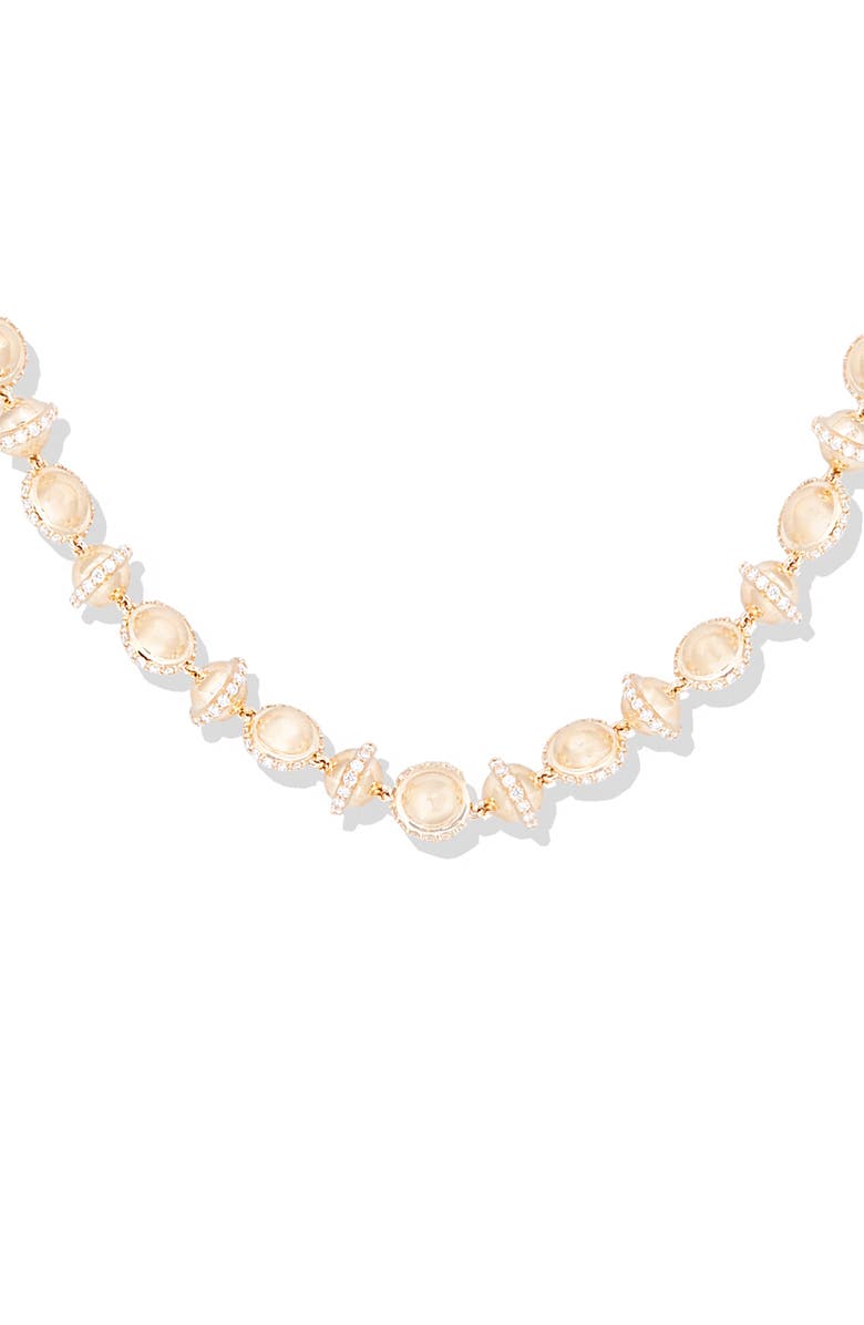 Campbell + Charlotte Revel Small Bead Necklace, Alternate, color, Diamond- Gold