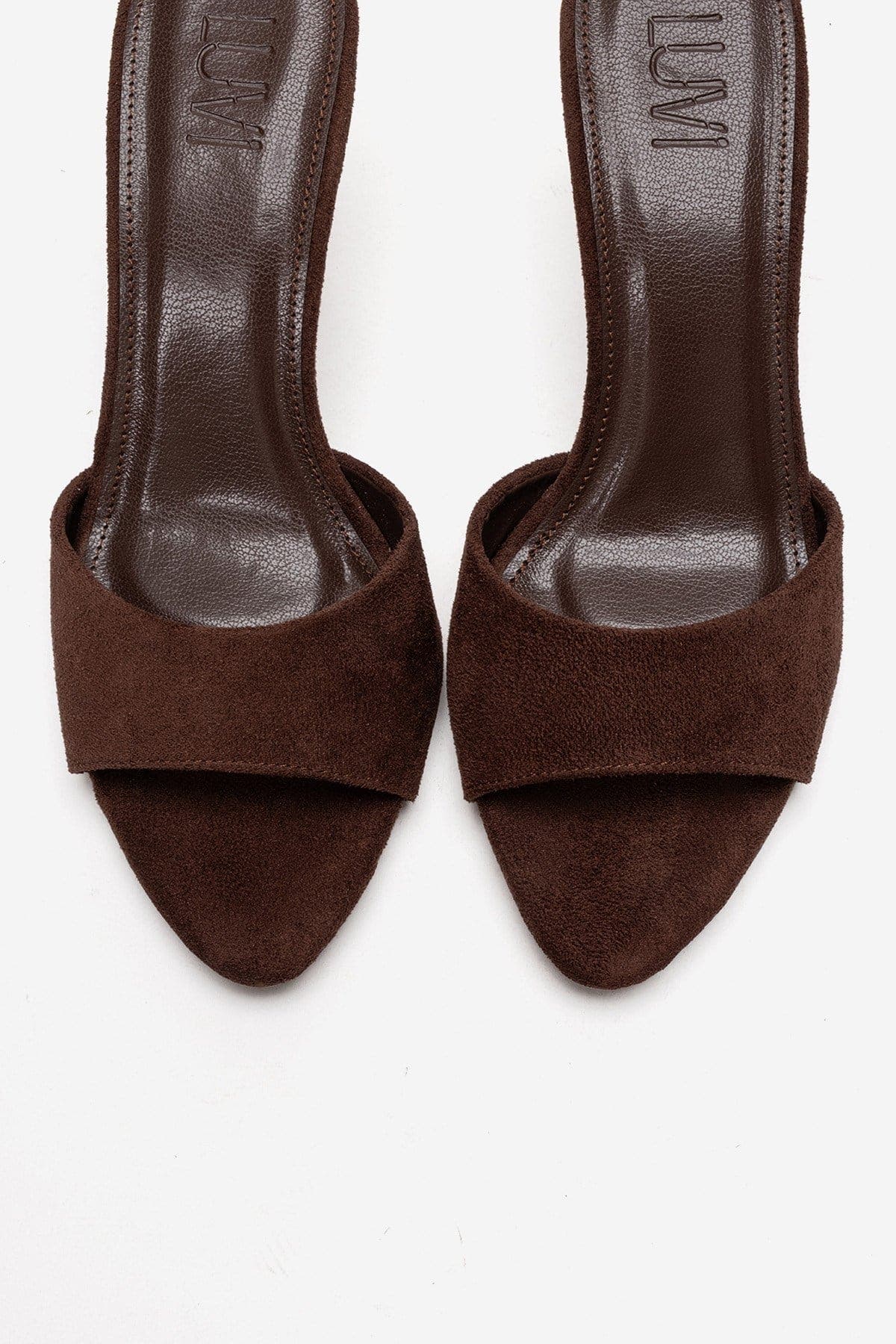 Prologue Shoes Varelan Stiletto Sandal, Alternate, color, Brown Suede