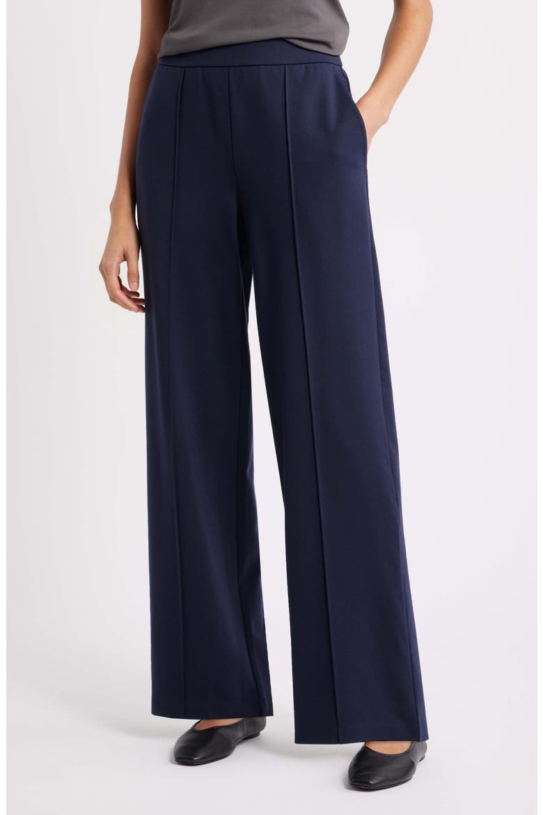 Pintuck Straight Leg Pants, Main, color, INK