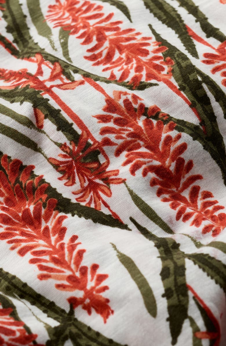 Seasalt Cornwall Polmanter Floral Sleeveless Organic Cotton Jersey Maxi Dress, Alternate, color, Red Hot Poker Chalk