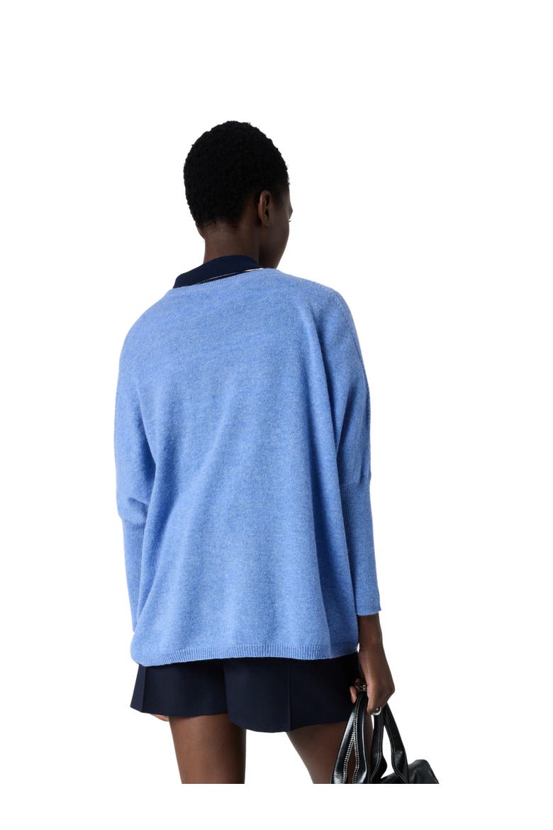 Lenae V-Neck Loose Fit Jumper, Alternate, color, Periwinkle