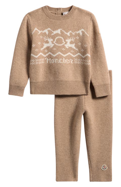 Deer Fair Isle Wool & Cashmere Sweater & Leggings Set