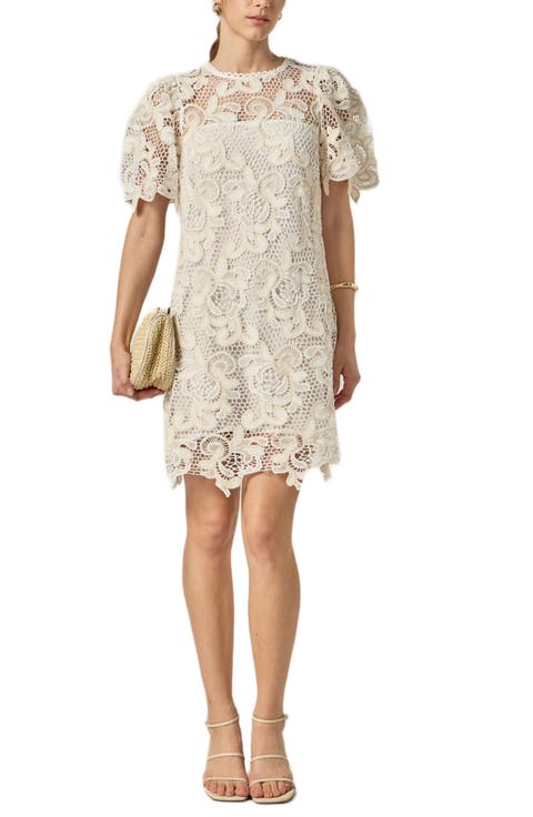 Embroidered Floral Minidress