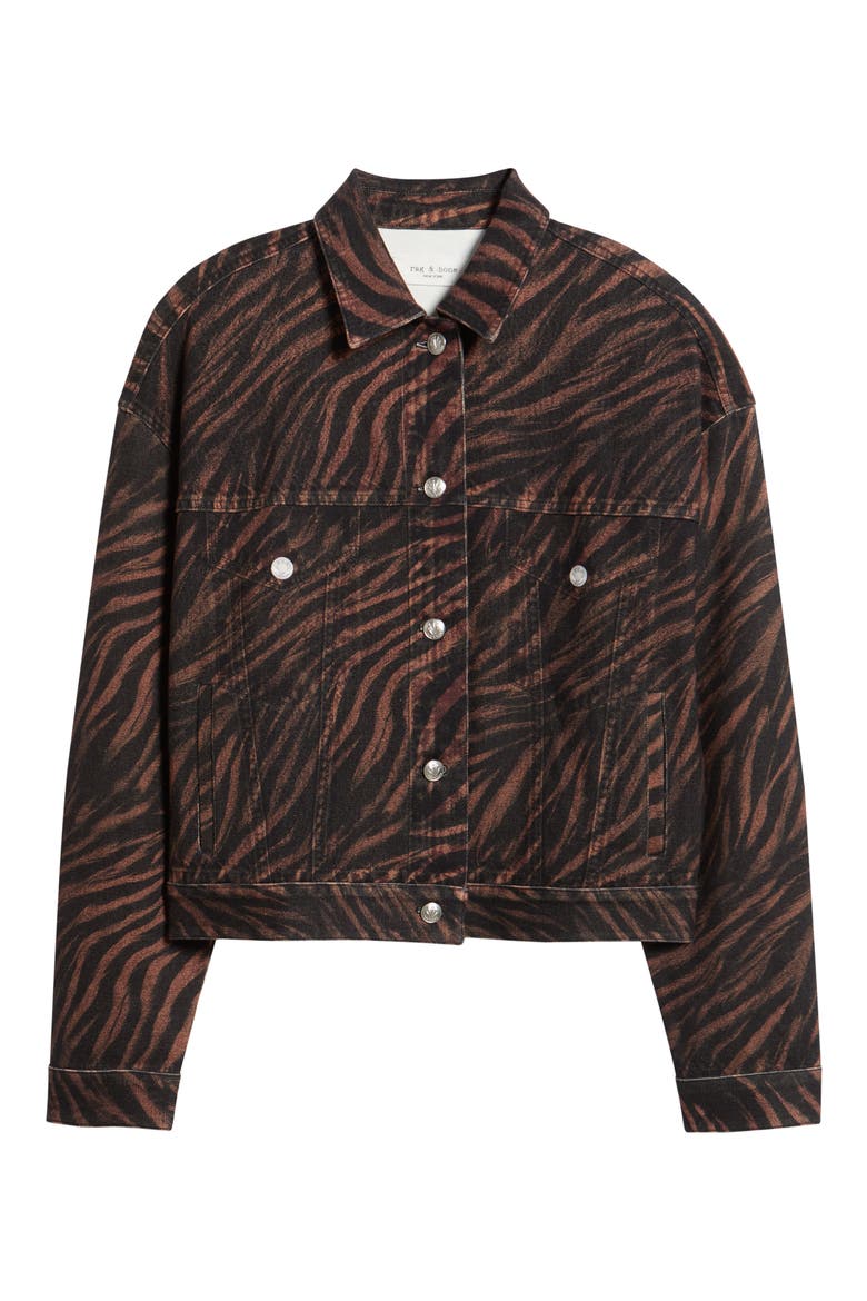 Miramar Ponte Zebra Trucker Jacket, Main, color, BRBL ZEBRA
