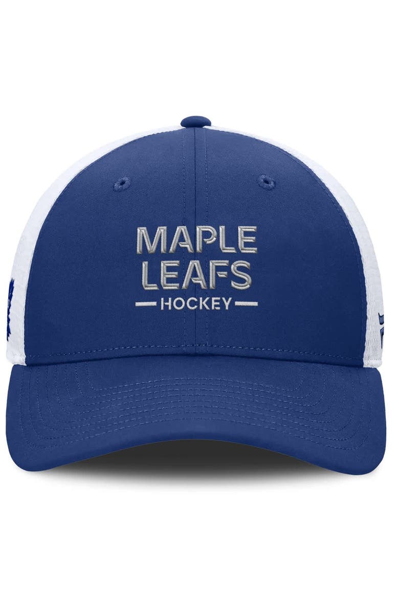 FANATICS Men's Fanatics Blue/White Toronto Maple Leafs Authentic Pro Rink Lockup Adjustable Trucker Hat, Alternate, color, Blue