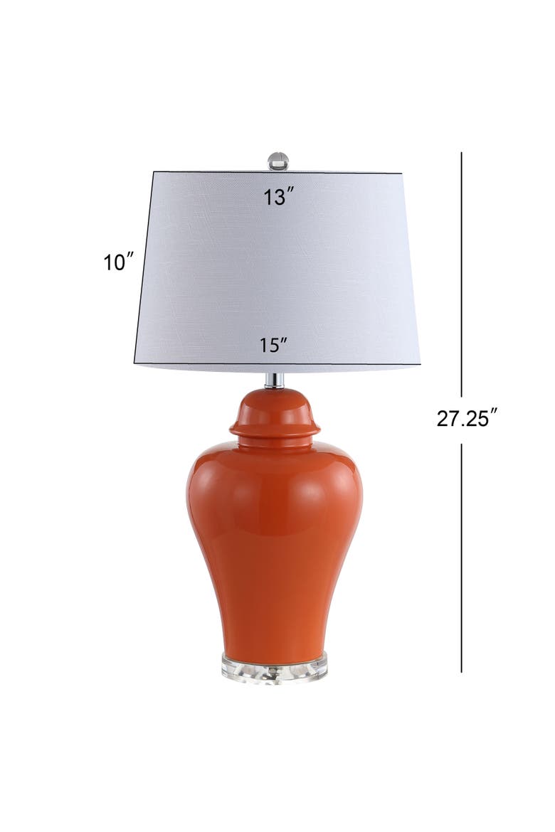 Winnie 27" Ceramic Urn LED Table Lamp, Alternate, color, Orange