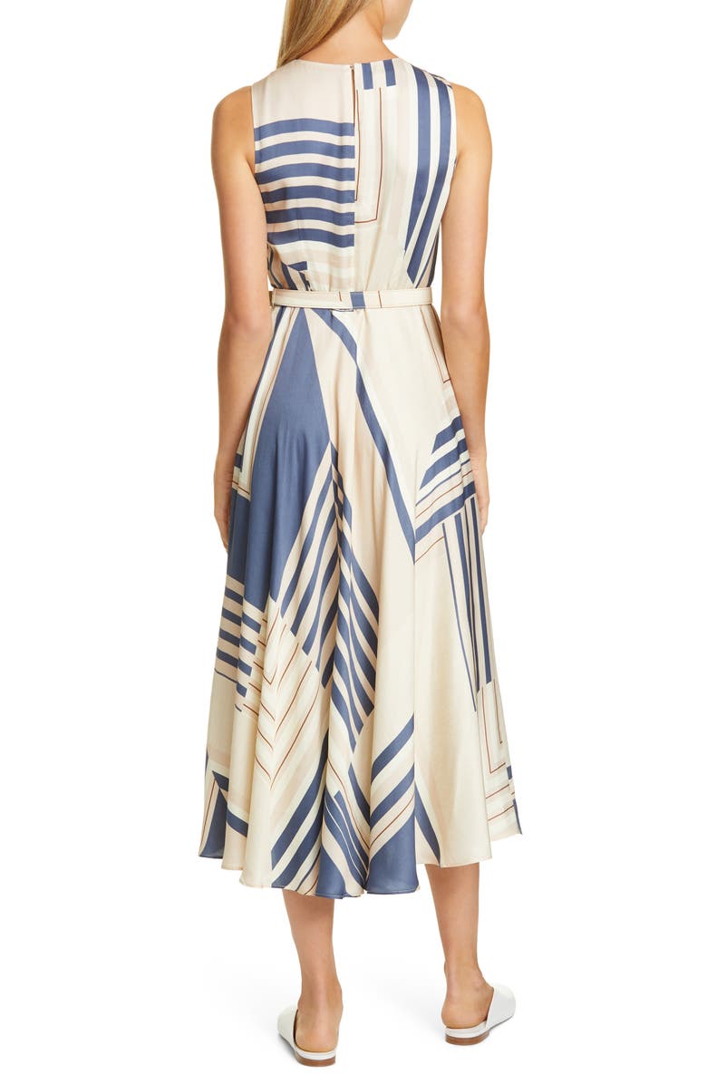 Lafayette 148 New York Amalia Belted Midi Dress, Alternate, color, 