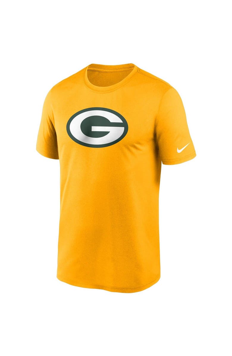 Nike Men's Nike Gold Green Bay Packers Logo Essential Legend Performance T-Shirt, Alternate, color, Gold