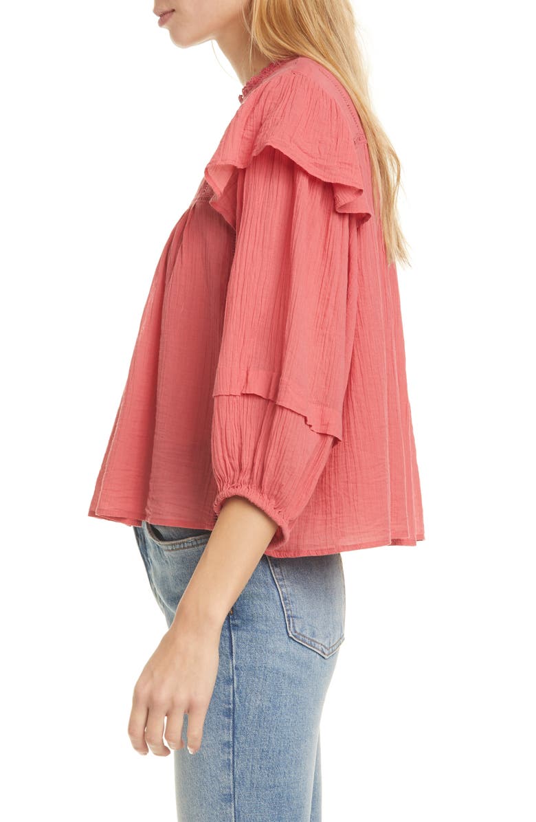 Free People Laura Ruffle Top, Alternate, color,